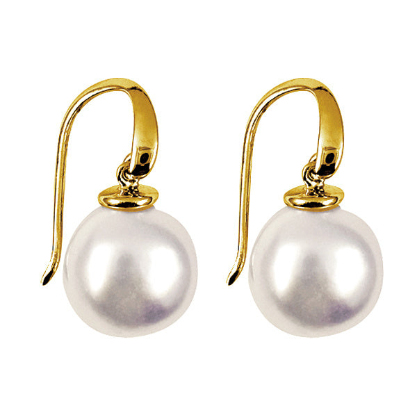 Classic Pearl Drop Earrings 9ct Yellow Gold